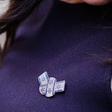 Brooch - Blue Sapphires - Diamonds