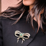 Brooch - Emerald - Diamonds