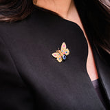 Brooch - Blue Sapphires - Rubies - Diamonds