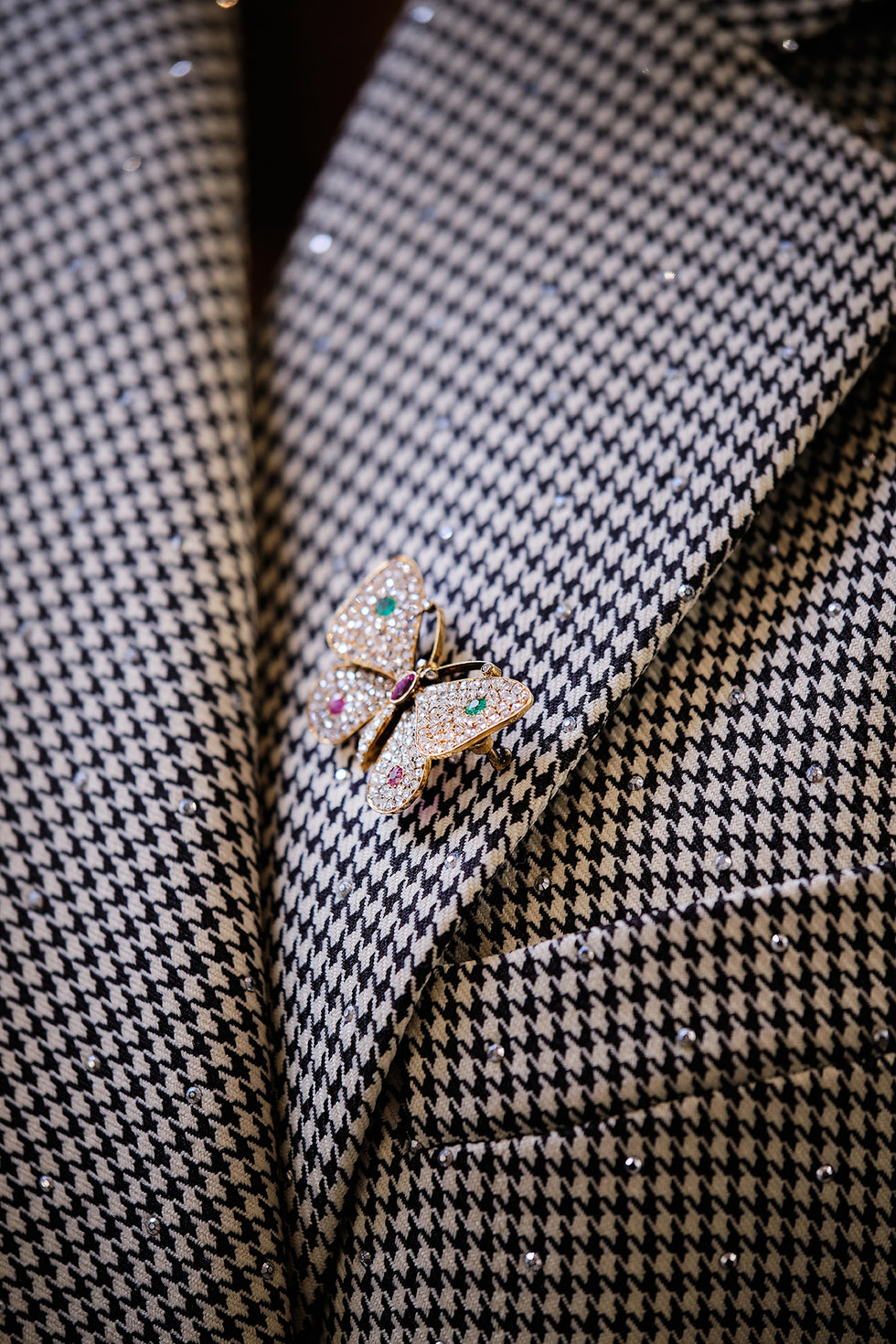 Broche - Diamants - Rubis - Émeraudes