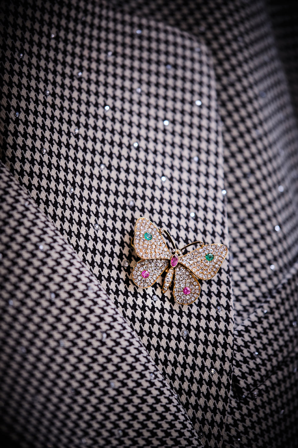 Broche - Diamants - Rubis - Émeraudes