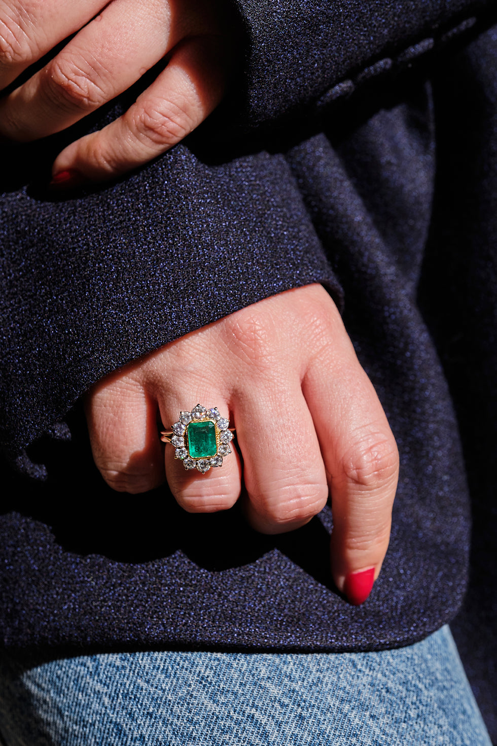 Ring - Emerald - Diamonds