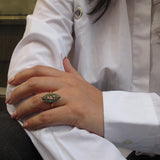 Ring - Brown Diamonds - Turquoises