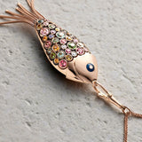 Fish For Love Pendentif Bleu Ciel - Tourmalines - Saphirs - Diamants