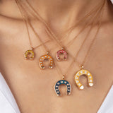 Double Face Jaune Pendentif - Saphirs Jaunes - Diamants