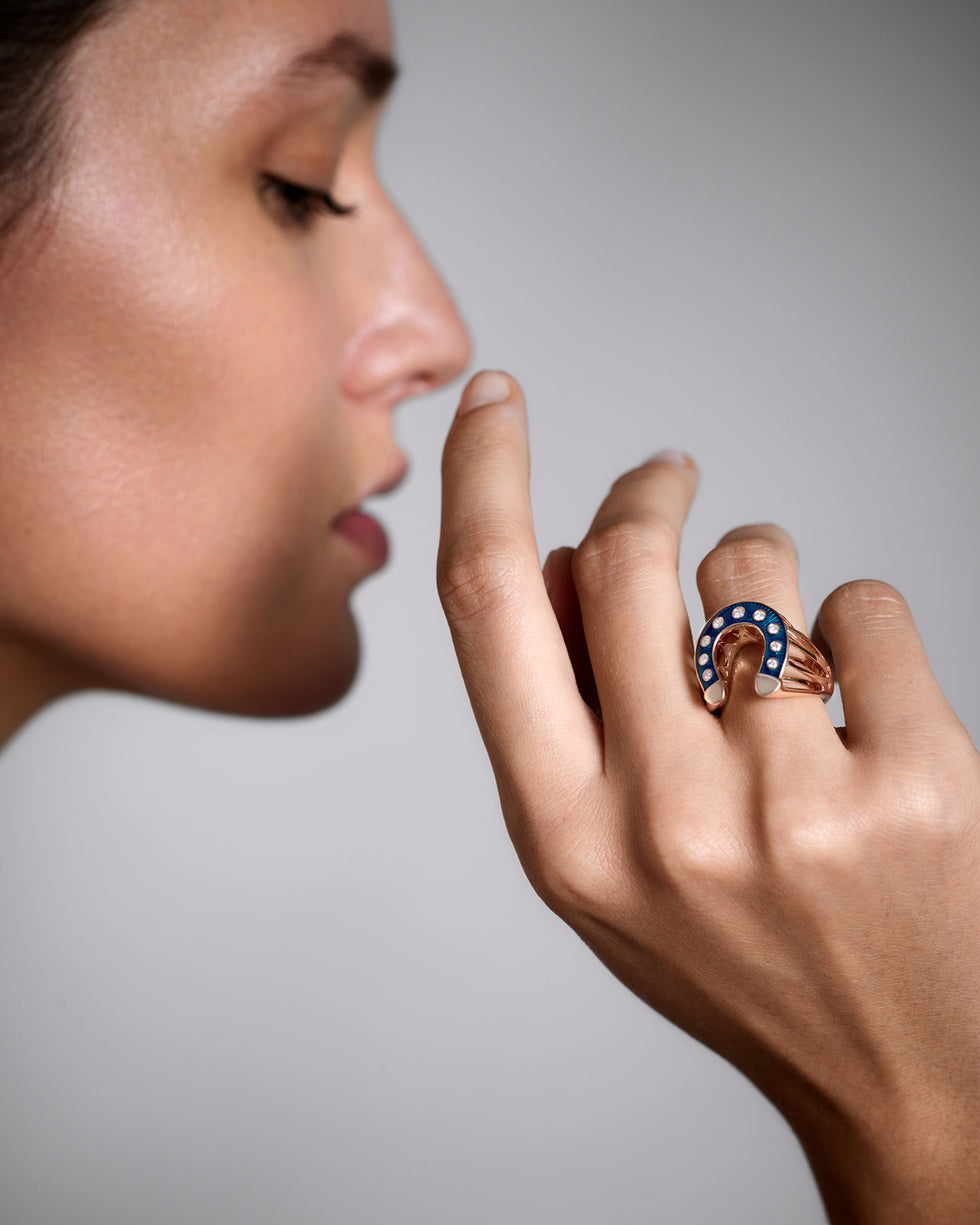 Fortune Bleu Ciel Bague - Diamants