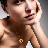 Double Face Jaune Pendentif - Saphirs Jaunes - Diamants