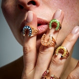 Fortune Vivaneau Rouge Bague - Diamants