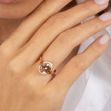 Gemma Bague - Morganite - Saphirs Oranges