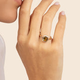 Gemma Bague - Tourmaline Vert - Diamants