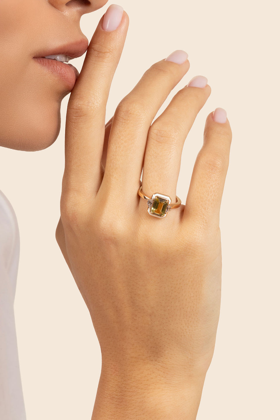 Gemma Bague - Tourmaline Vert - Diamants