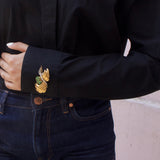 Broche - Émeraudes - Diamants