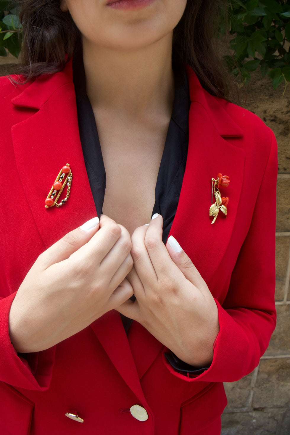 Broche - Corail 