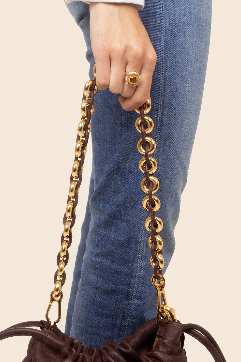 Mina Yellow Ring - Pink Tourmaline - Diamonds