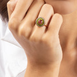 Mina Kiwi Ring - Pink Tourmaline - Diamonds