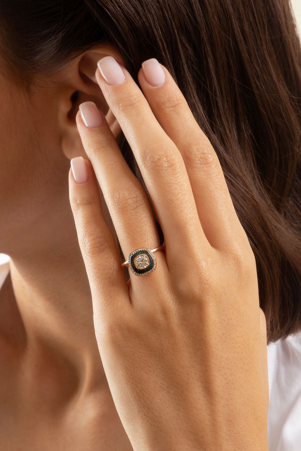 Mina Pètrol Bague - Diamants