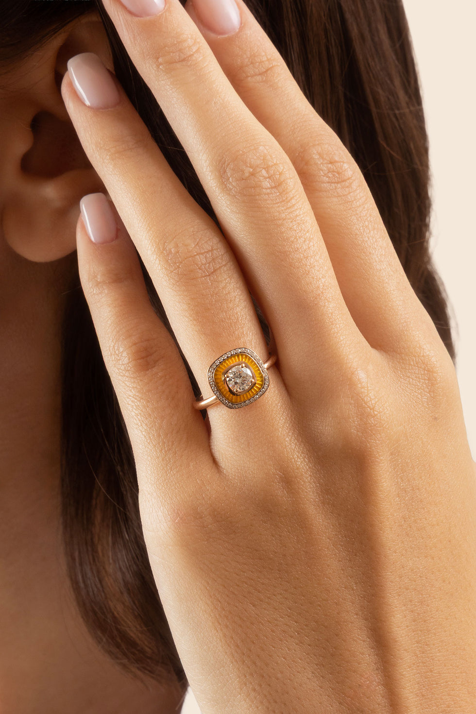 Mina Yellow Ring - Diamonds