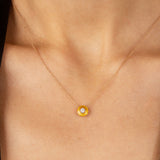 Mina Pendentif Jaune - Diamant