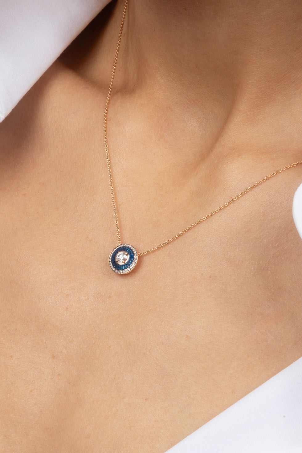 Mina Sky Blue Pendant - Diamonds