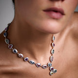 Mina Lilac Necklace - Colored Sapphires - Diamonds