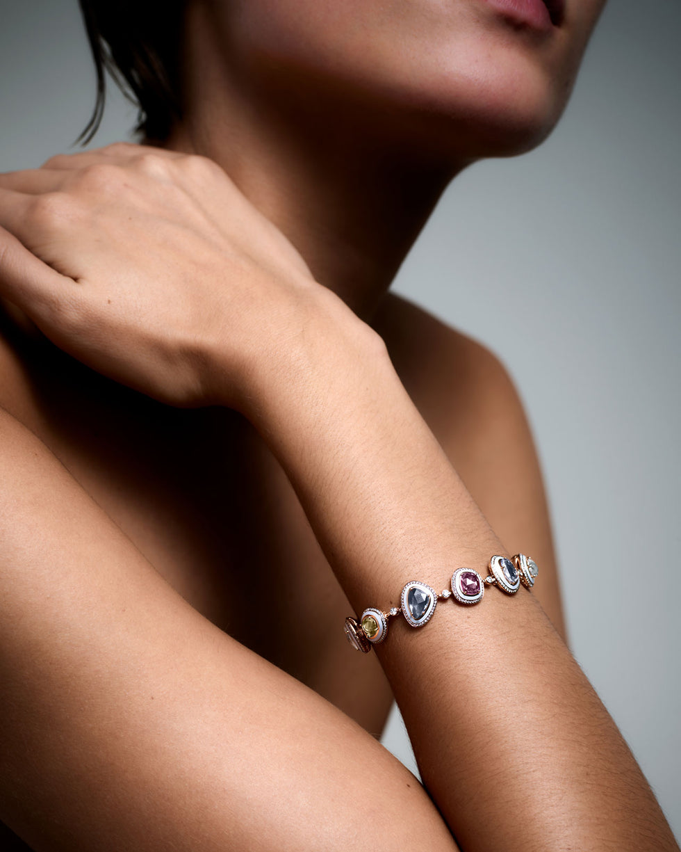 Mina Lilac Bracelet - Sapphires - Diamonds