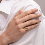 Fortune Kiwi Pinky Ring - Diamonds