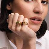 Fortune Kiwi Pinky Ring - Diamonds