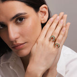 Fortune Pinky Ring - Tsavorites - Diamonds