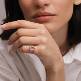 Fortune Pinky Ring - Pink Sapphires - Diamonds