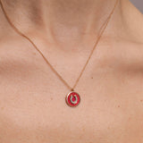 Monogramme Vivaneau Rouge Pendentif - Diamants