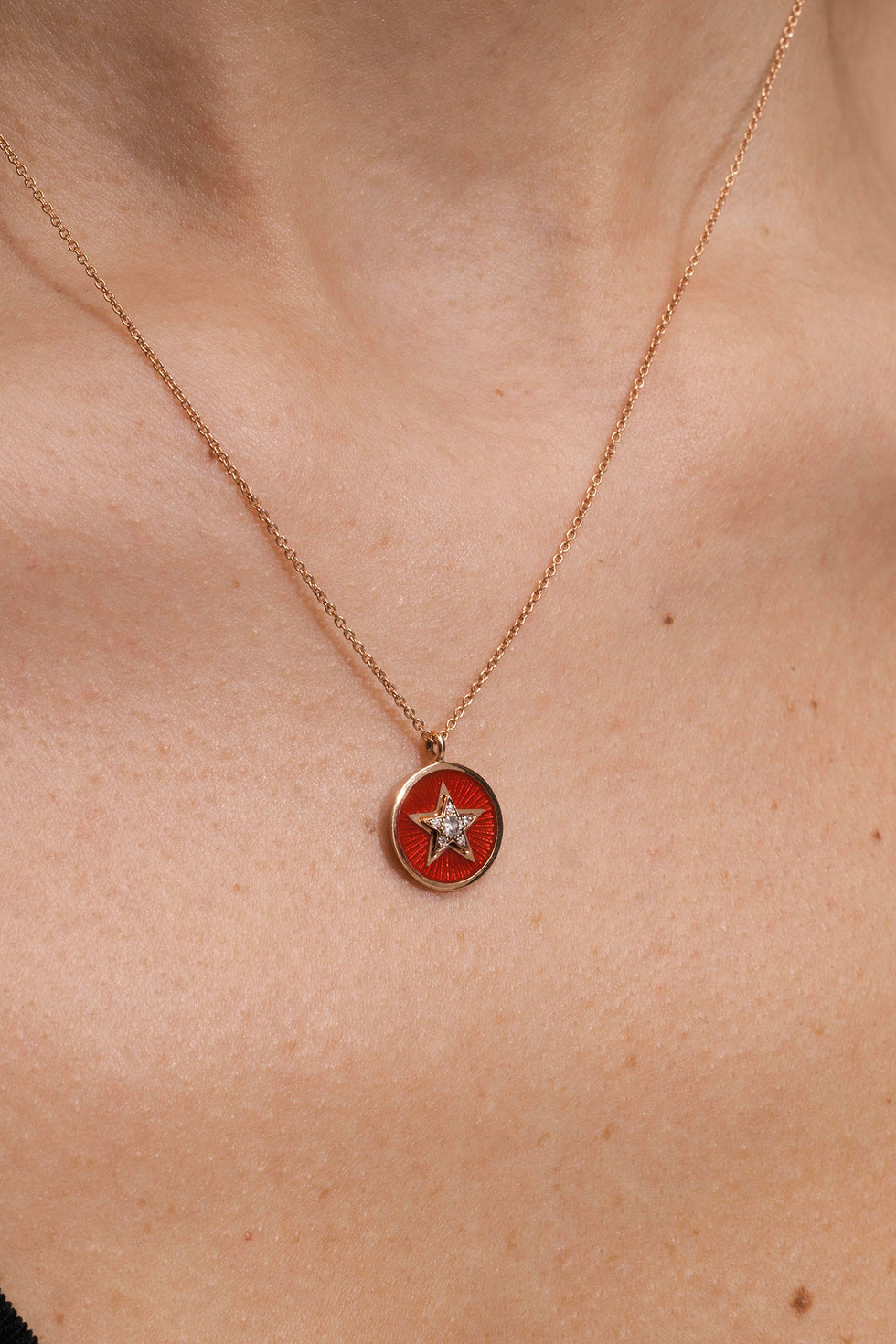 Monogramme Rouge Rouille Pendentif - Diamants