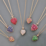 Corazon Pendant - Tsavorites - Diamonds