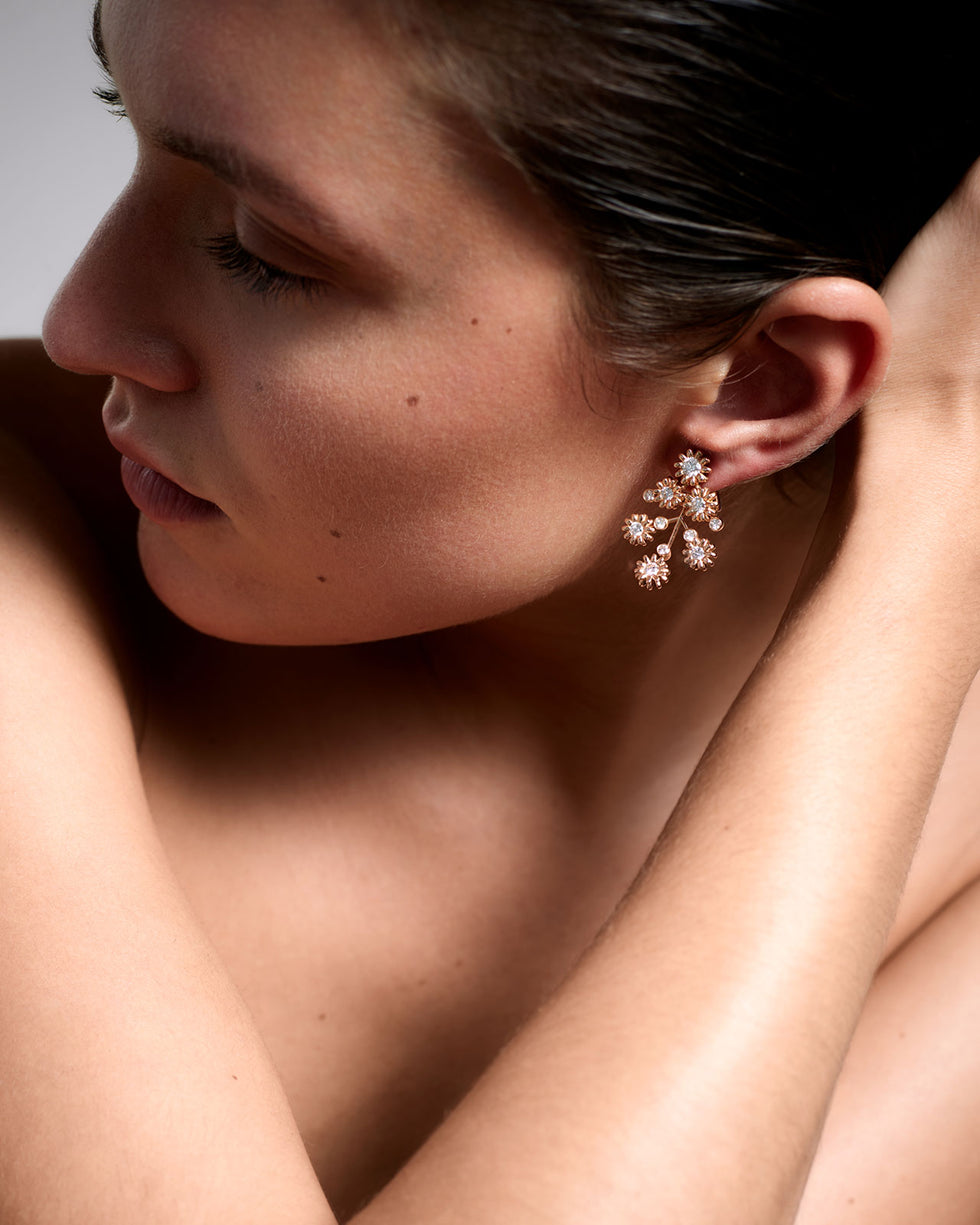 Poppy Earrings - Diamonds