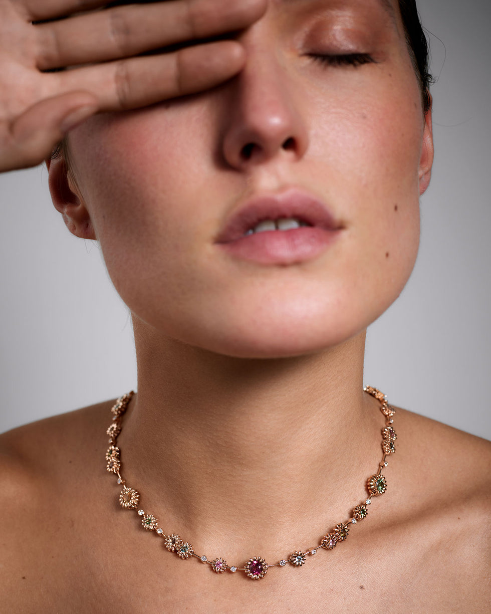 Poppy Necklace - Tourmalines - Diamonds