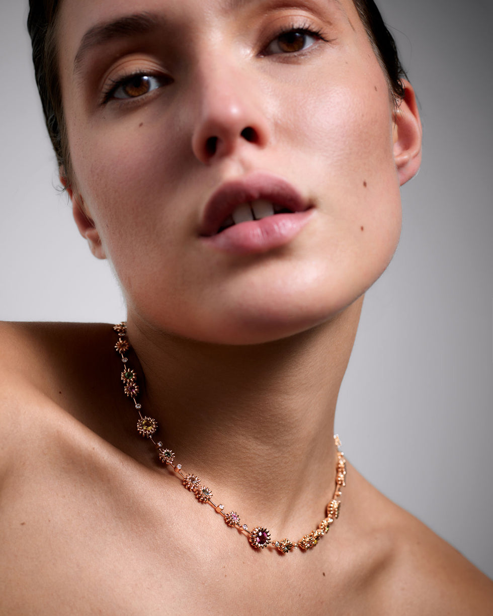 Poppy Necklace - Tourmalines - Diamonds
