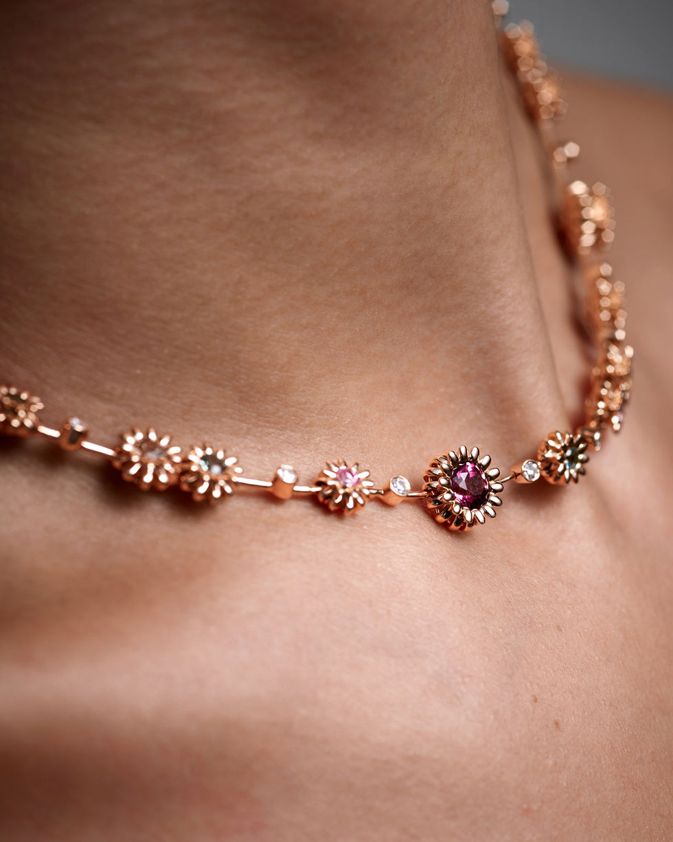 Poppy Necklace - Tourmalines - Diamonds