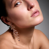 Poppy Earrings - Blue Sapphires - Diamonds