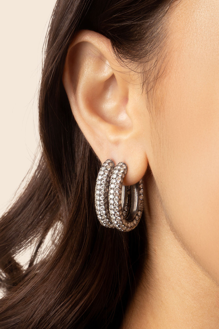 Link Earrings - Diamonds