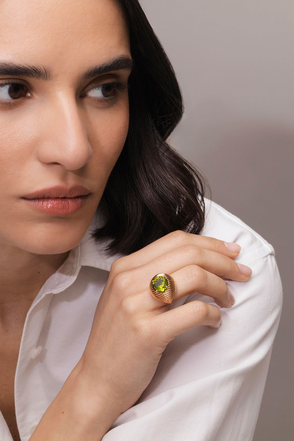 Aura Chevalière Bague - Peridot