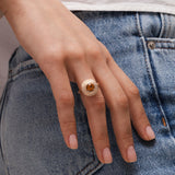 Aura Ring - Citrine - Diamonds
