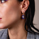 Aïda Boucle d'oreille Bleu Marine - Diamants