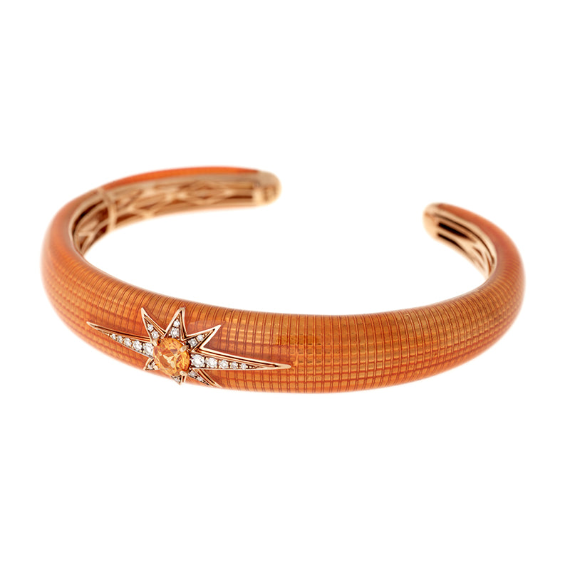 Aïda Bracelet Orange - Spessartine - Diamants