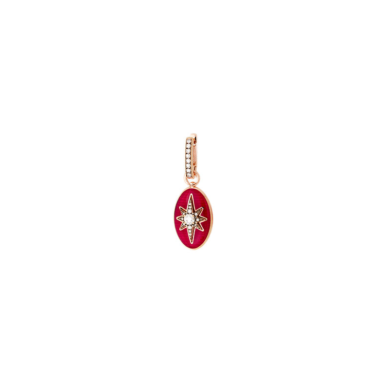 Aïda Raspberry Earring - Diamonds