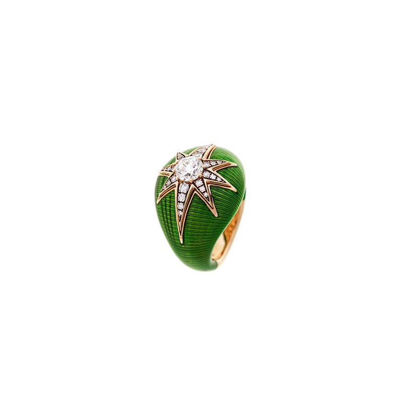 Aïda Kiwi Ring - Diamonds