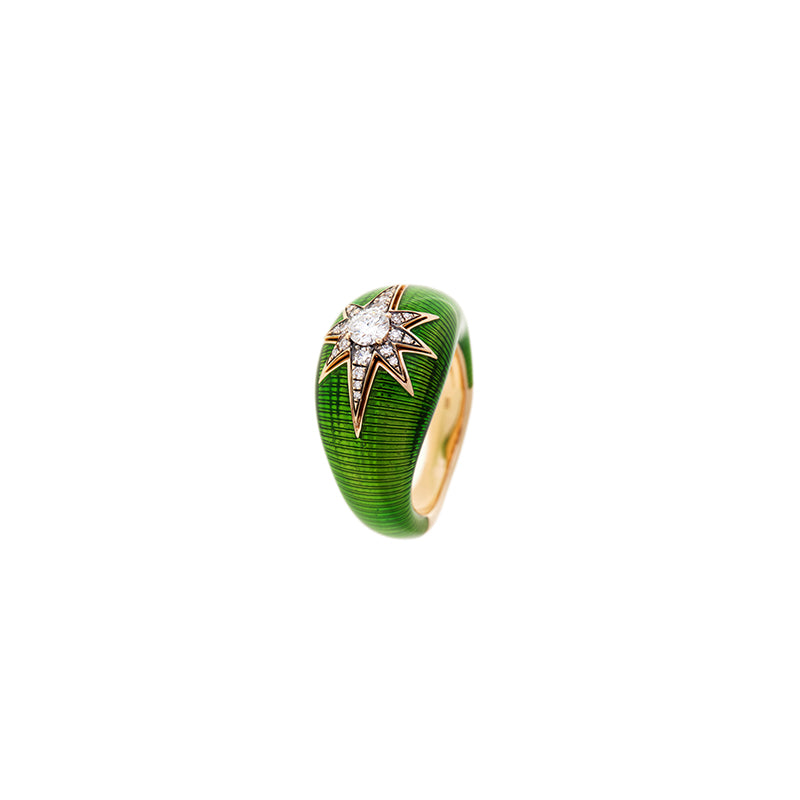 Aïda Kiwi Ring - Diamonds