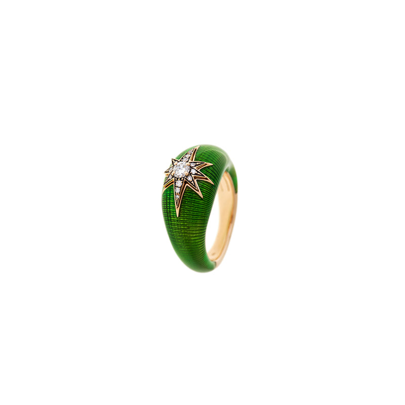 Aïda Kiwi Ring - Diamonds