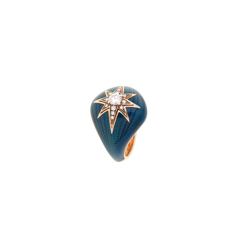 Aïda Sky Blue Pinky Ring - Diamonds
