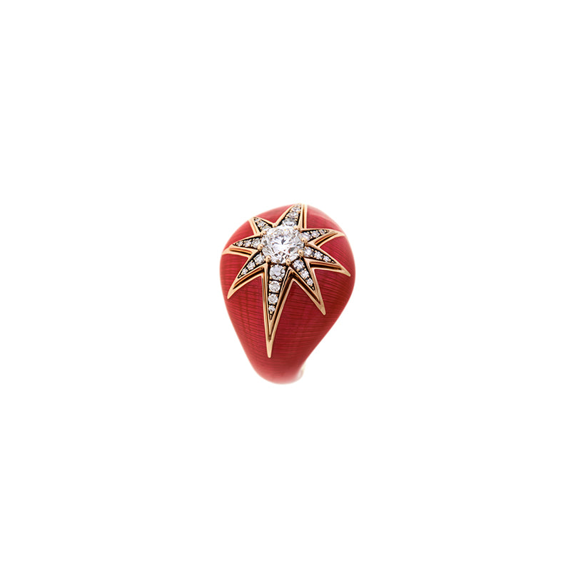 Aïda Red Snapper Ring - Diamonds