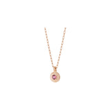 Aura Pendant - Rhodolite - Diamonds