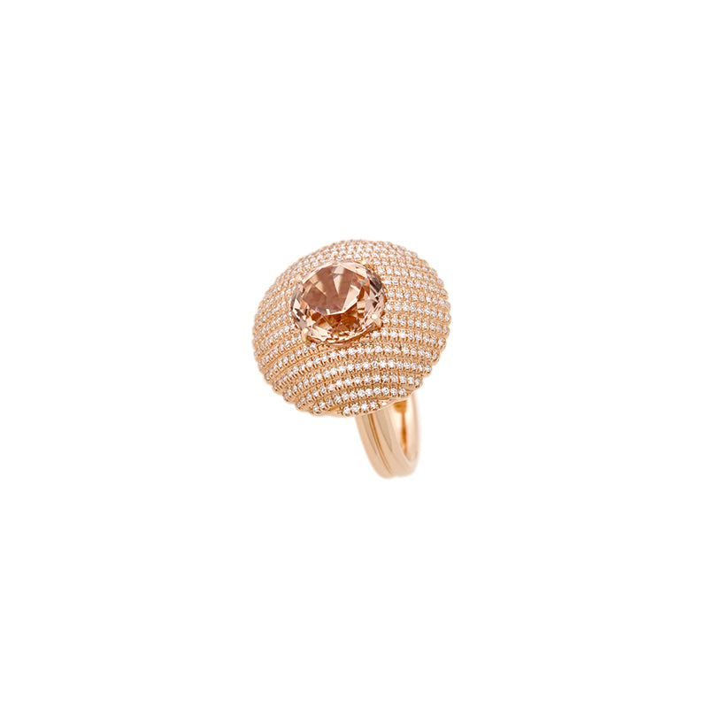Aura Ring - Morganite - Diamonds